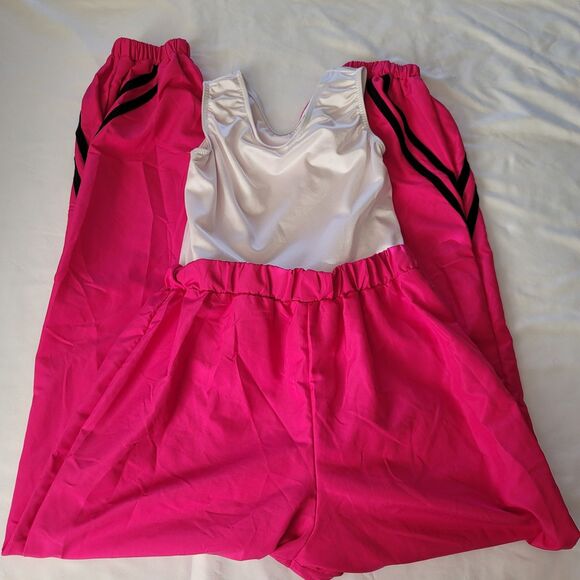 Weissman Hip Hop Dance Costume "Speed Drive" Style 16714 Hot Pink & Black Jacket - Picture 5 of 9